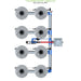 ALIEN Hydroponics V-SYSTEM 8 Pot 4 Row Hydroponic MSP view