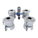 ALIEN V-SYSTEM 4 Pot Hydroponic End Header Kit 2 Row front view