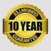 Alton Octagonal Cedar Greenhouse 10 year warranty sticker