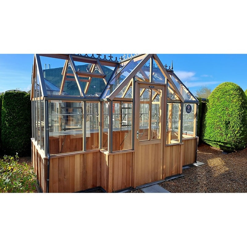 Alton Durham Cedar Greenhouse front view #3 in garden