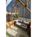 Alton Durham Cedar Greenhouse inside view with couch