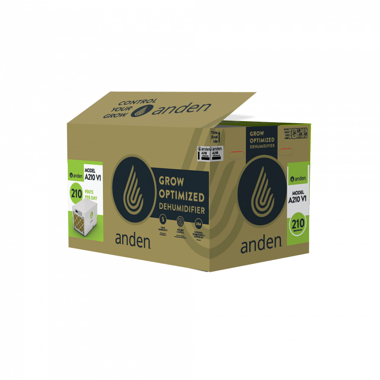 Anden 210 Pint Dehumidifier packaging view
