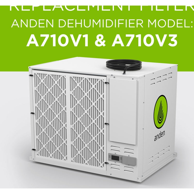 Anden A710V1 & A710V3 MERV 11 Replacement Filter dehumidifier view 