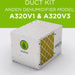 Anden Duct Kit for Anden Dehumidifier Model A320V1 & A320V3 dehumidifier view 