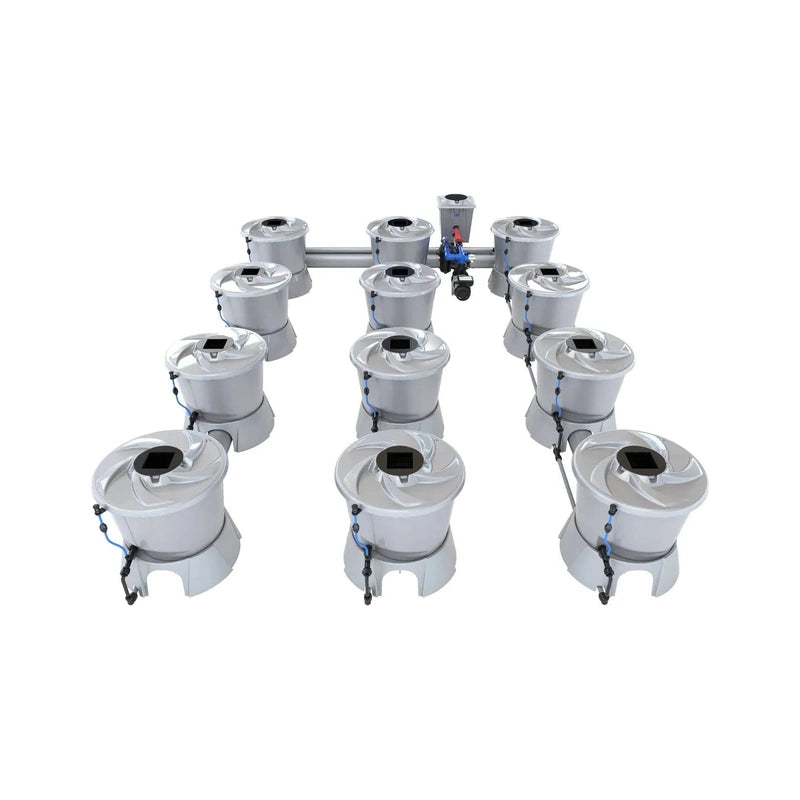 ALIEN Hydroponics V-SYSTEM 12 Pot 3 Row Hydroponic Kit