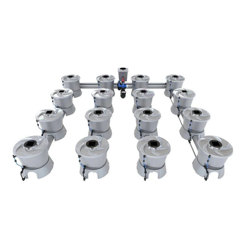 ALIEN Hydroponics V-SYSTEM 16 Pot 4 Row Hydroponic Kit