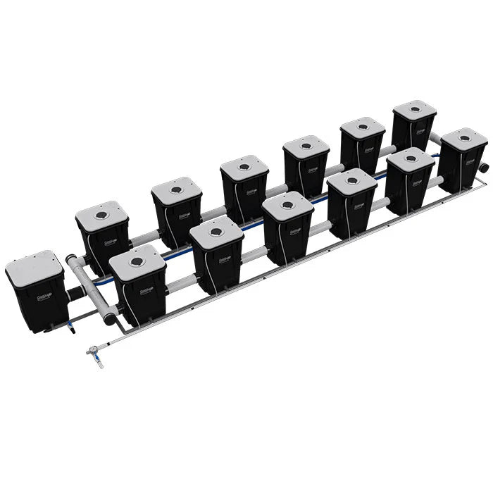 Current Culture H2O Recirculating Deep Water Culture 12 site 2 row front view 