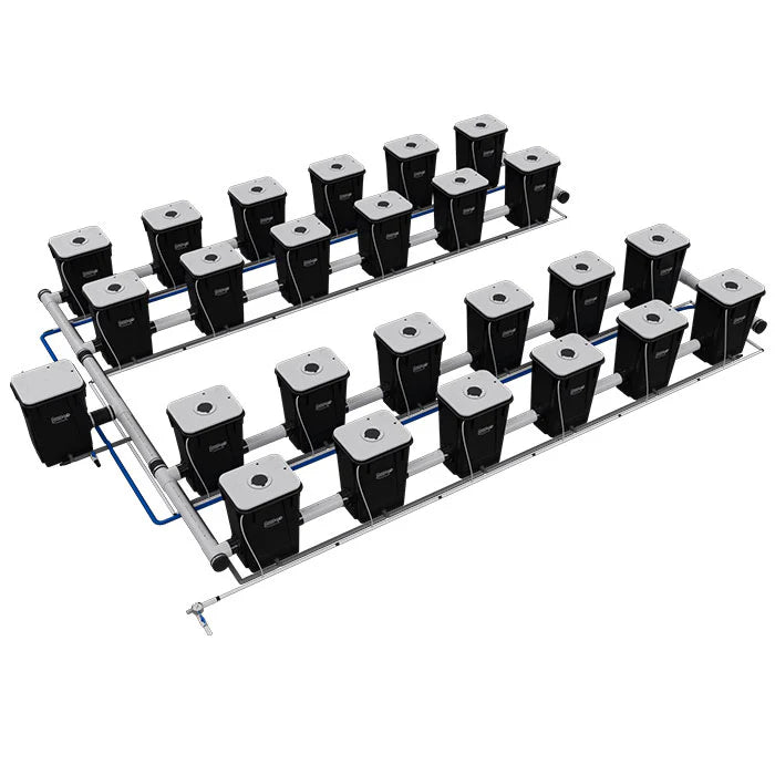 Current Culture H2O Recirculating Deep Water Culture 24 site 4 row front view 