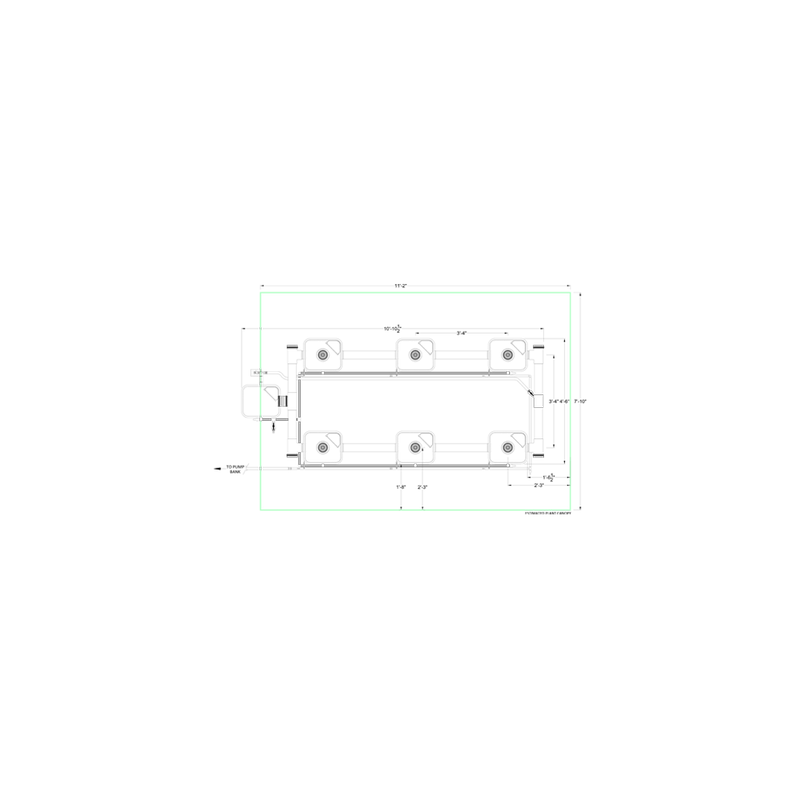 Current Culture H2O Recirculating Deep Water Culture UC XXL13 6 site 2 row measurements 