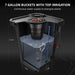 Spider Farmer Smart Hydroponic Grow Tent Kit  SE7000 730W LED 5’x5’x6.5′  7-gallon buckets with top irrigation system on a dark background