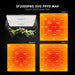 Spider Farmer 3x3x6 Grow Tent Kit – SF2000PRO EVO LED, Smart GGS Controller SF2000PRO EVO PPFD map with LED light and plants in a grow tent