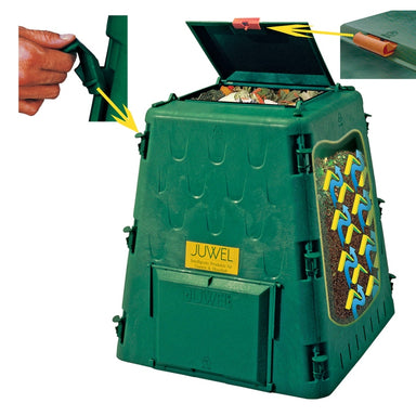 Exaco AeroQuick vertical composter 77gal how it works example
