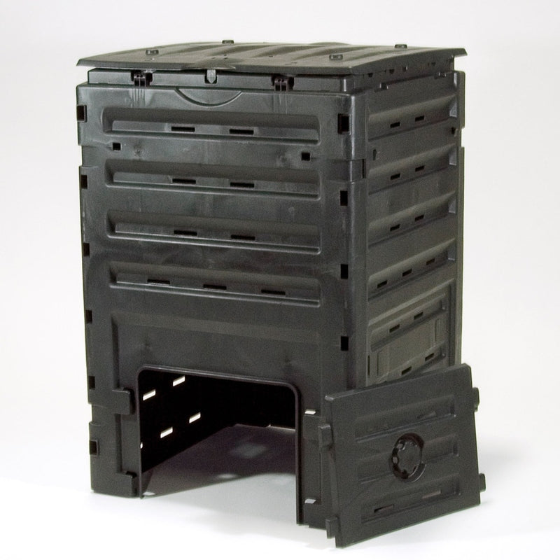 Exaco ECO-master 450 liters/120 gal black front view door open