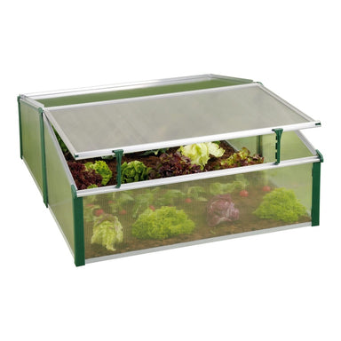 Exaco Easy-Fix Double Cold-Frame 4mm twin wall front view