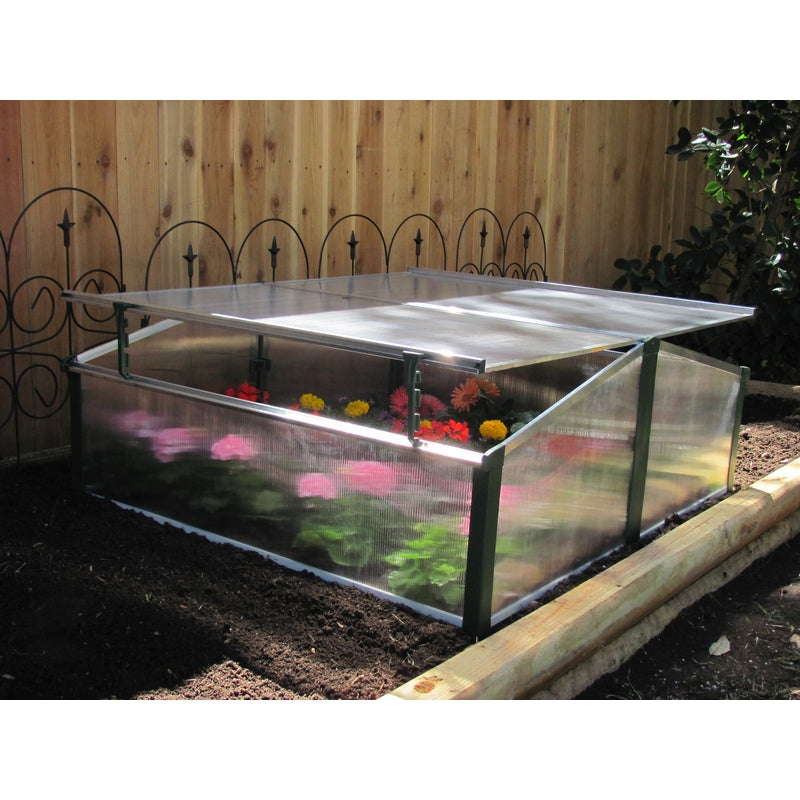 Exaco Easy-Fix Double Cold-Frame 4mm twin wall in garden #2