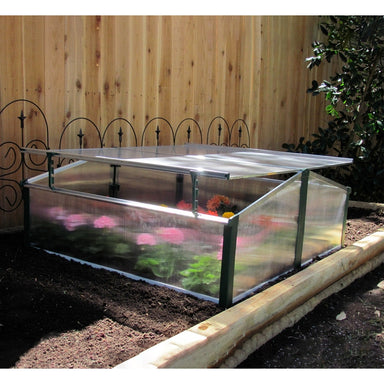 Exaco Easy-Fix Double Cold-Frame 4mm twin wall in garden