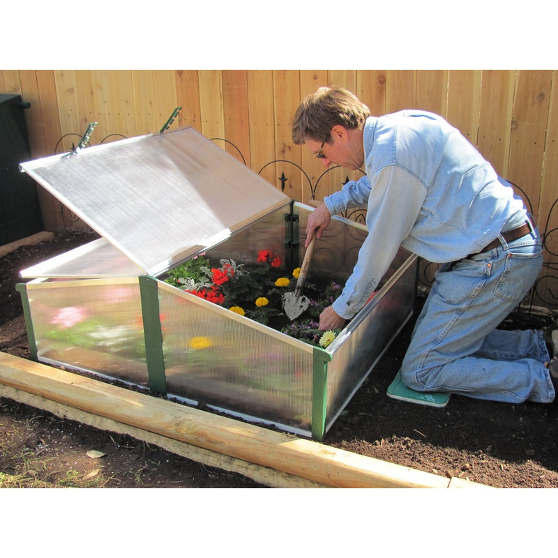 Exaco Easy-Fix Double Cold-Frame 4mm twin wall working in garden