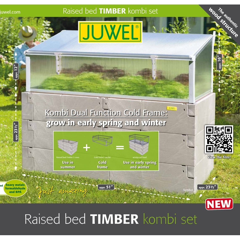 Exaco Kombi Dual Function Raised Bed & Cold Frame 4mm twin wall brochure photo