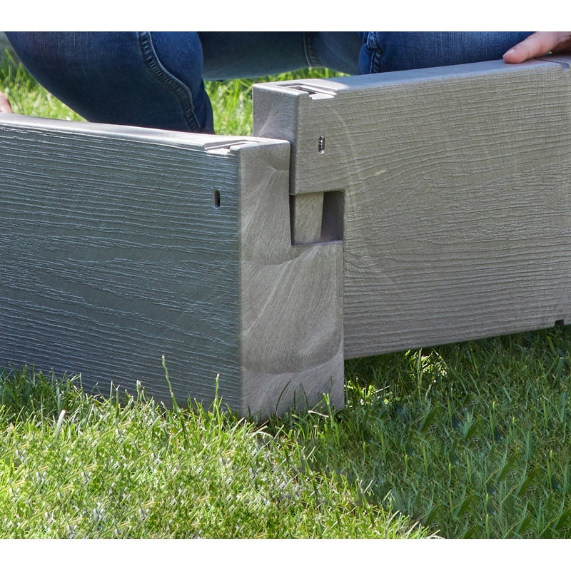 Exaco Kombi Dual Function Raised Bed & Cold Frame 4mm twin wall close up of lock in design