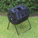 Exaco Mr.Spin Compost Tumbler 43 gal dual chamber outside view