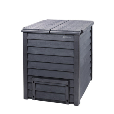 Exaco Thermo Wood composter 600 liter / 160 gal w/ soil fence front view