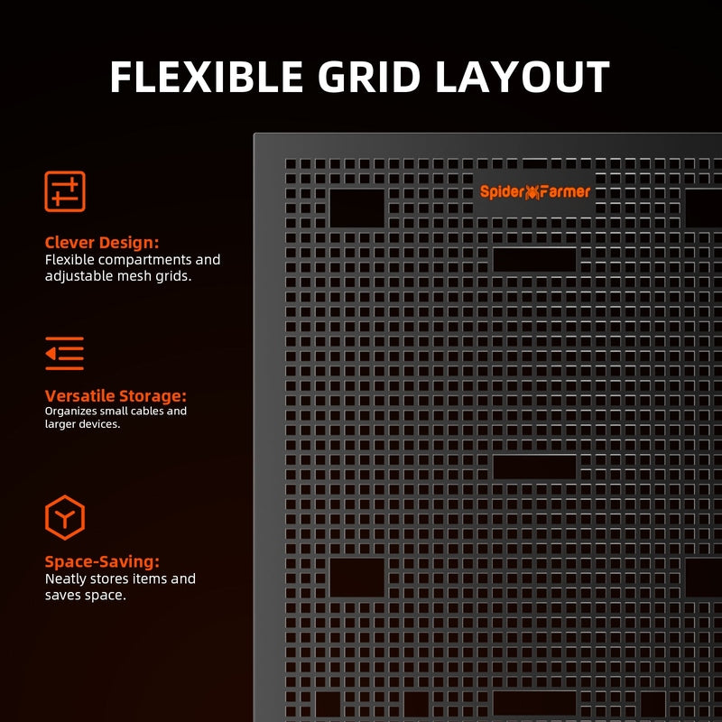 Spider Farmer® Grow Tent Gear Board Equipment and Cable Management System