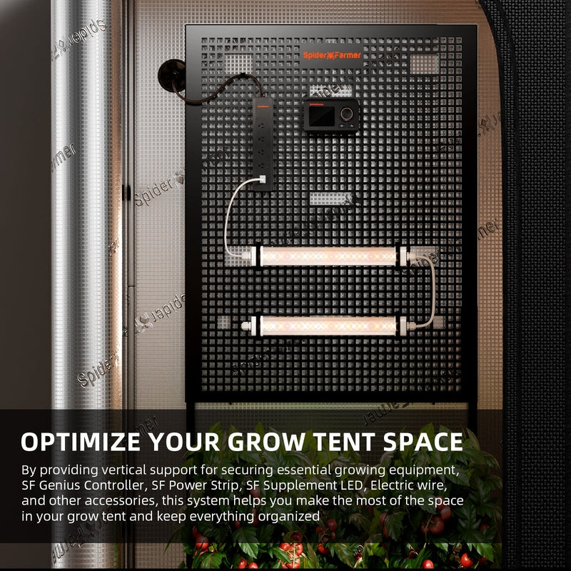 Spider Farmer® Grow Tent Gear Board Equipment and Cable Management System