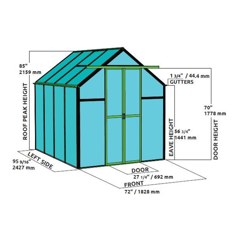 Grandio Element Greenhouse 6x8 speciation's