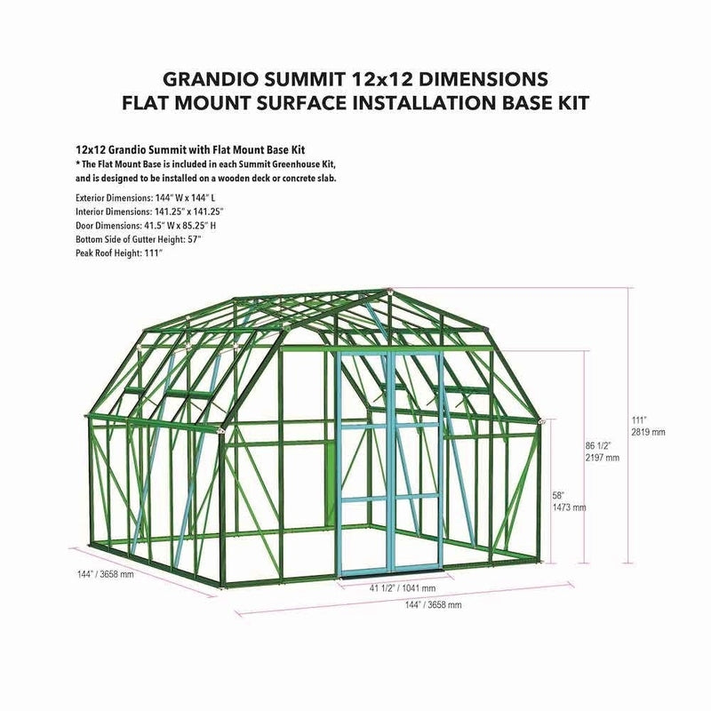 Grandio Summit Greenhouse 12×12 specifications #2