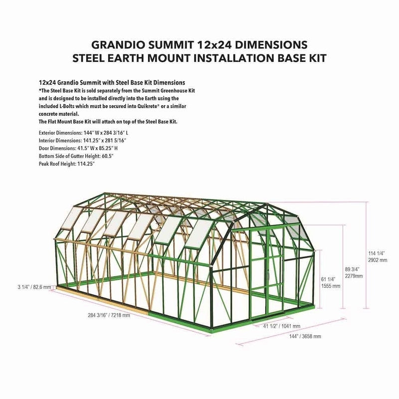 Grandio Summit Greenhouse 12×24 specifications #2