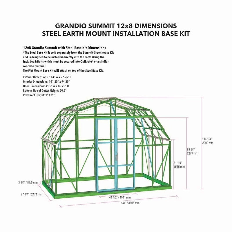 Grandio Summit Greenhouse 12×8 specifications #2