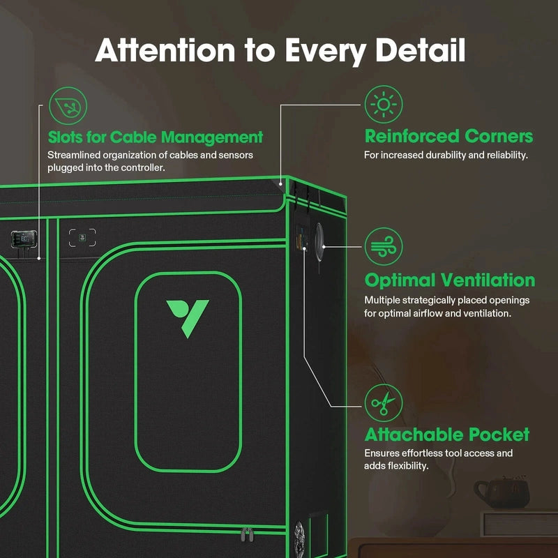 Vivosun Smart Grow Tent Kit GIY-SGS-84 Pro – Dual VSFD4500 LEDs, 4x8 Grow Setup