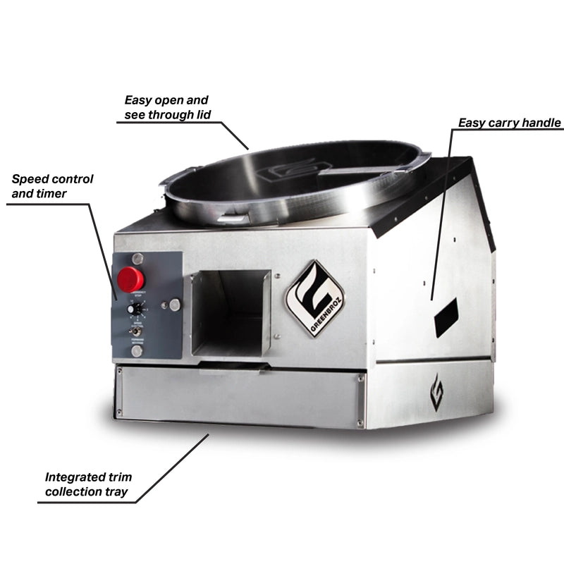 GreenBroz M Lite Dry Trimmer showcasing the separate parts