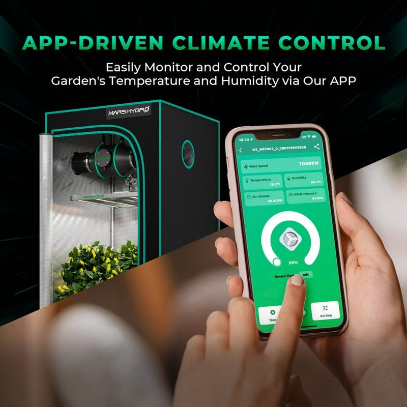 Mars Hydro 4-Inch iFresh smart Fan Complete Kit app driven climate control