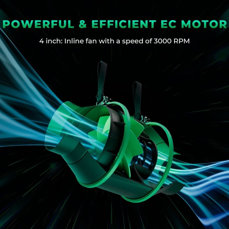 Mars Hydro 4-Inch iFresh smart Fan Complete Kit speed 3000 RPM