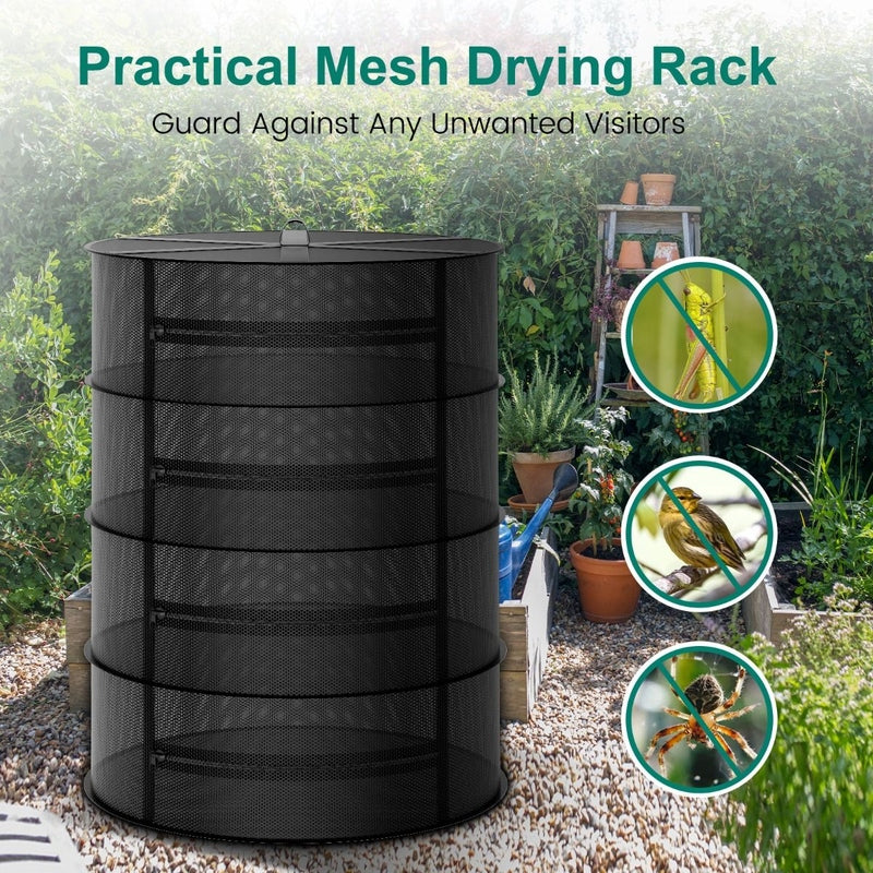 Mars Hydro 4-Layer Mesh Herb Drying Rack With Pruning Shear mesh