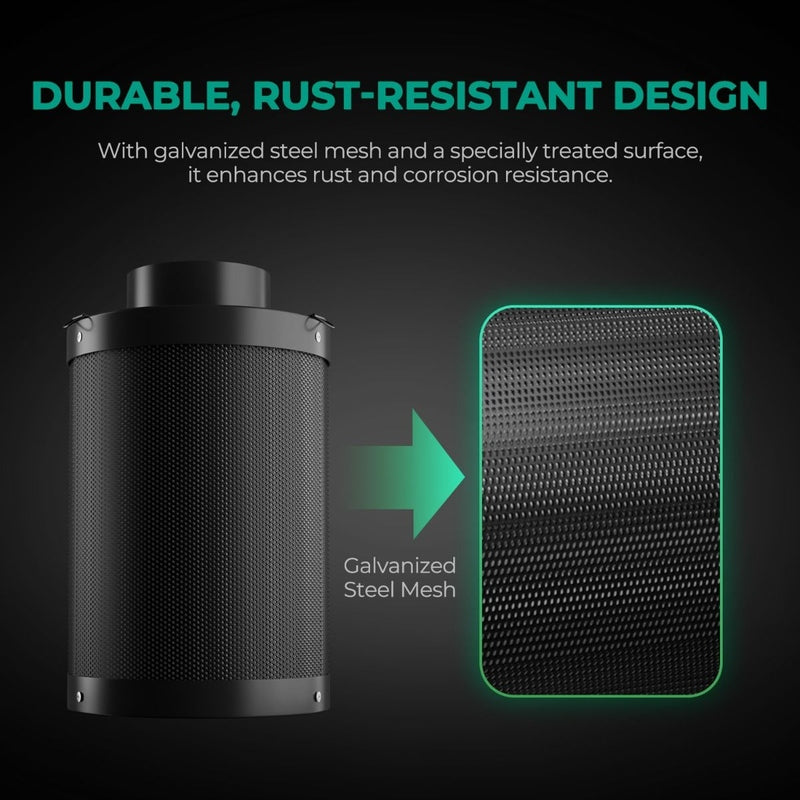Mars Hydro 4 Inch Refillable Carbon Filter Odor Control durable