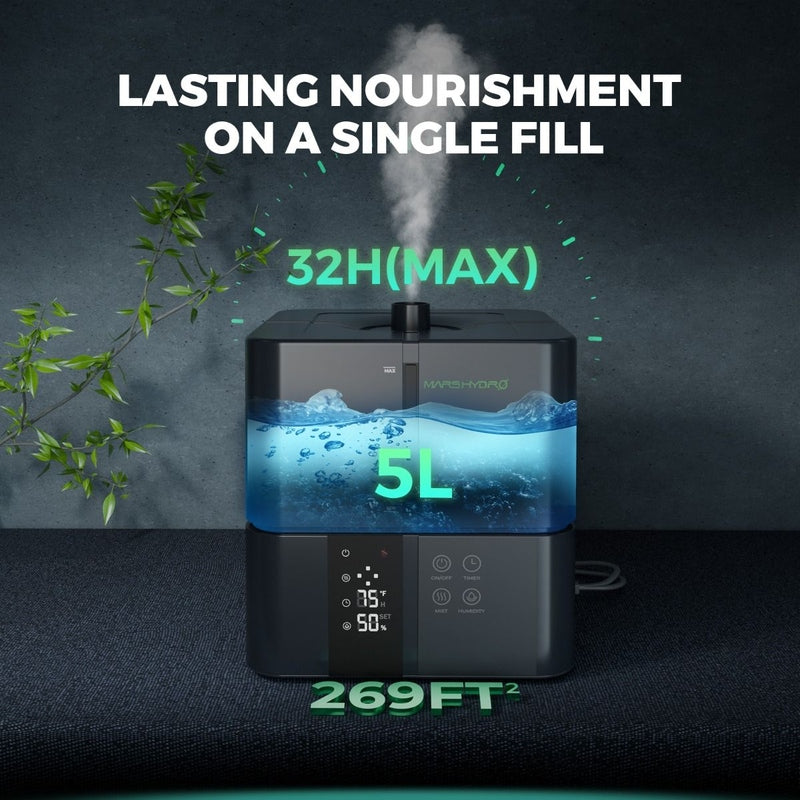 Mars Hydro 5L Ultrasonic Cool Mist Plant Humidifier 32 hour use
