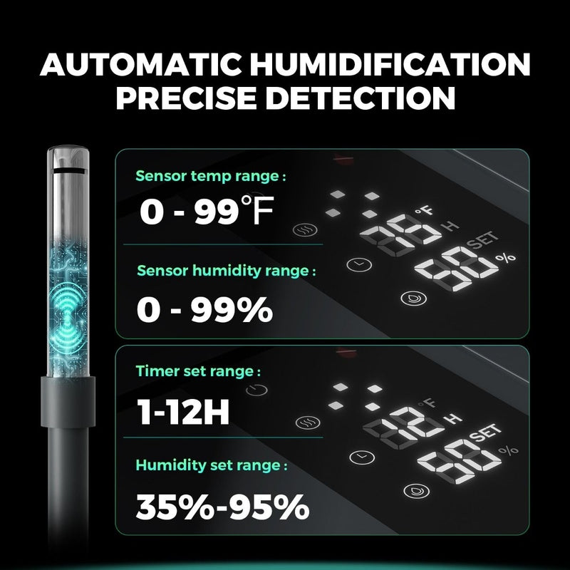 Mars Hydro 5L Ultrasonic Cool Mist Plant Humidifier precise detection
