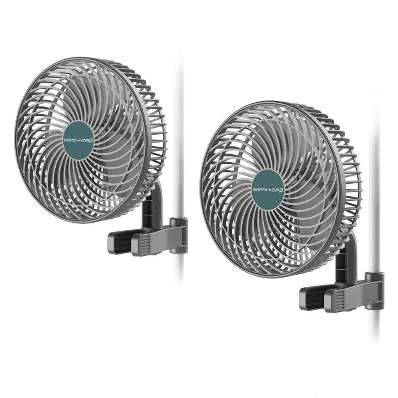 Mars Hydro 6 Inch Grow Tent Clip Fan Auto-Oscillating Fan (Upgraded Version) 2 pcs