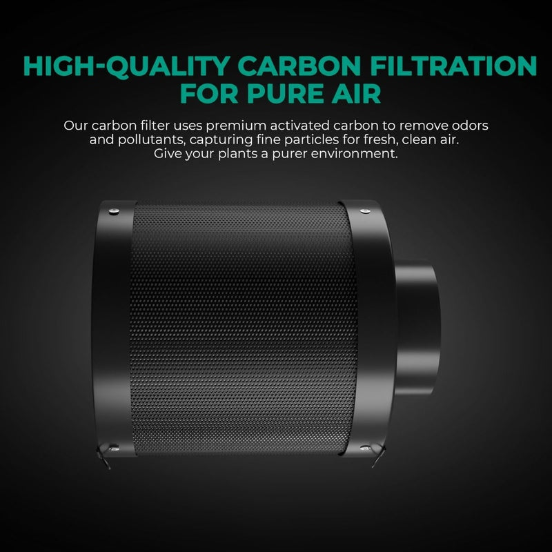 Mars Hydro 6 Inch Refillable Carbon Filter Odor Control high quality