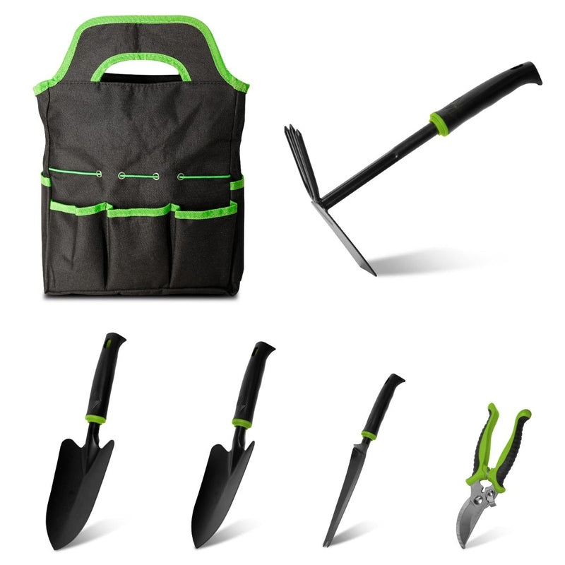 Mars Hydro 6 Pieces Heavy Duty Garden Tools Set for Home Garden Enthusiasts front view