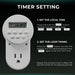 Mars Hydro 7-Day Programmable Digital Timer for Electrical Outlets setting details
