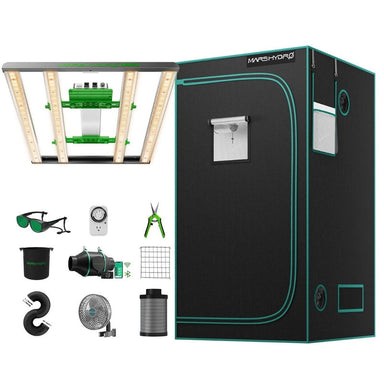 Mars Hydro FC3000-EVO LED (39"x 39"x 71") Complete Grow Tent Kit W/ Smart Grow System 3x3 front view 