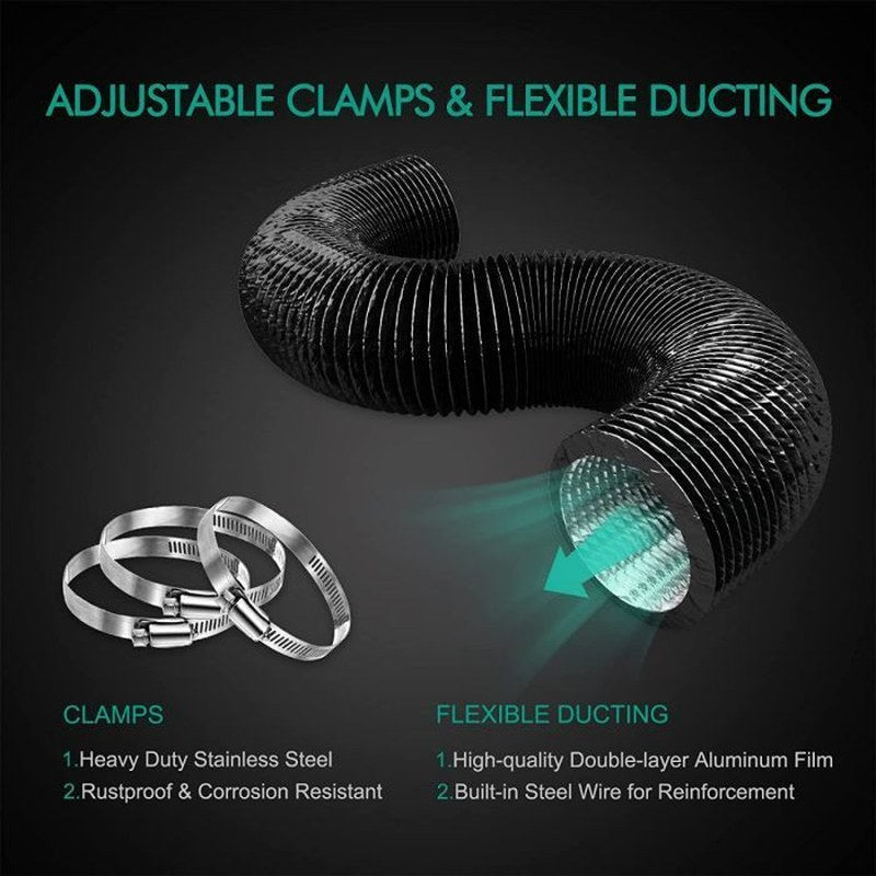 Mars Hydro FC4000-EVO (48"x 24"x 71") Complete Grow Tent Kit ducting 