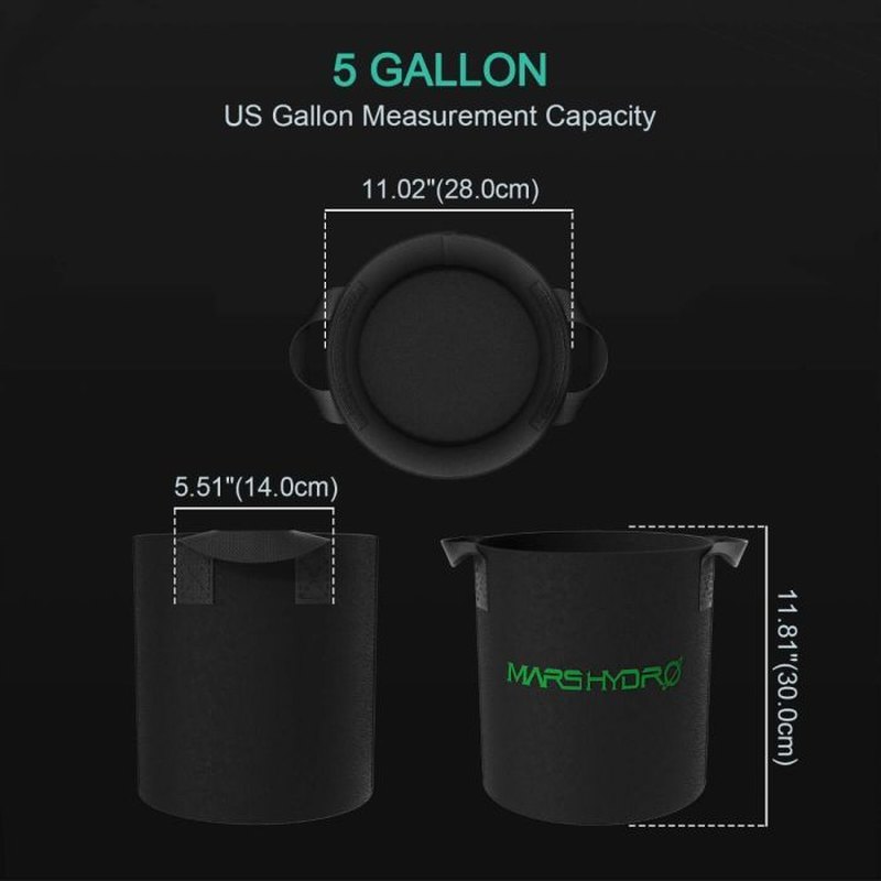 Mars Hydro FC4000-EVO LED (48"x 24"x 71") Complete Grow Tent Kit 2x4 5 gallon bags 
