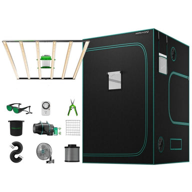 Mars Hydro FC6500-EVO (60"x 60"x 80") Complete Grow Tent Kit W/ Smart Grow System 5x5 front view 