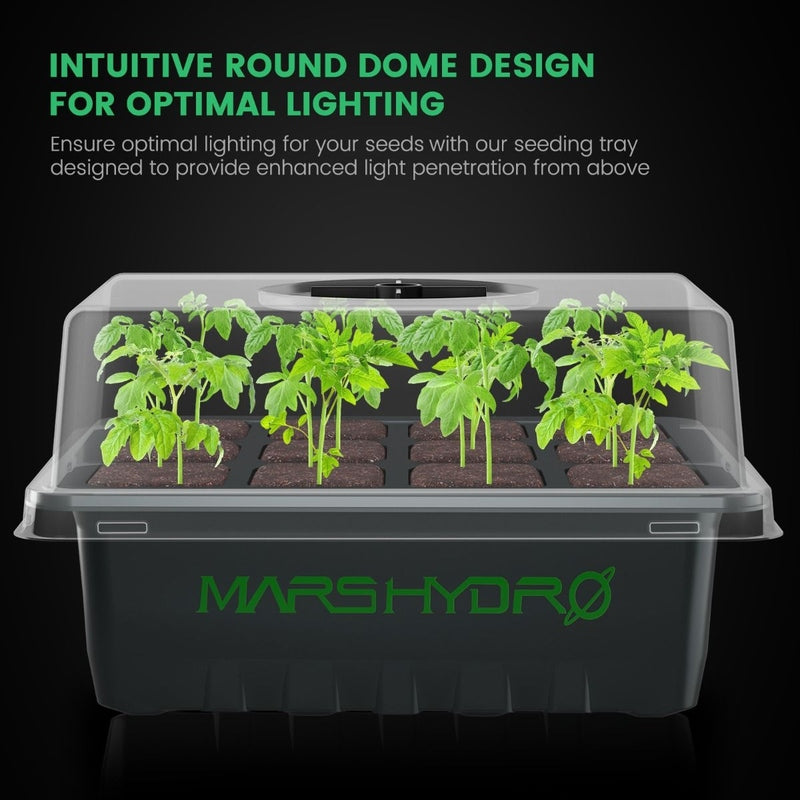 Mars Hydro New Seed Starting Trays for Seed Starting Propagation Cloning Plants ( 4 pack) dome design