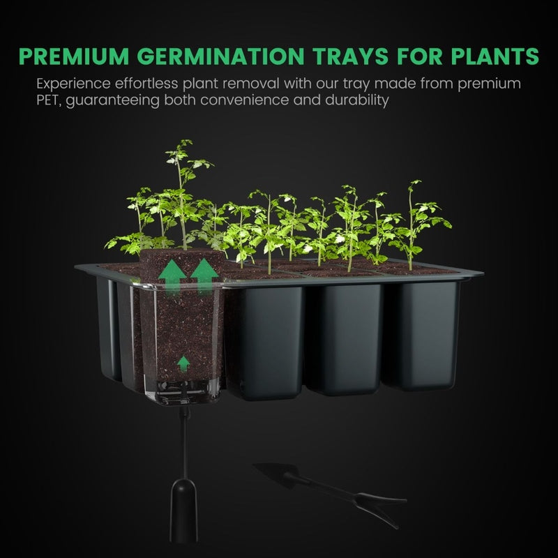Mars Hydro New Seed Starting Trays for Seed Starting Propagation Cloning Plants ( 4 pack) premium germination trays