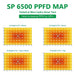 Mars Hydro SP 6500 LED Grow Light 650W PPFD Map